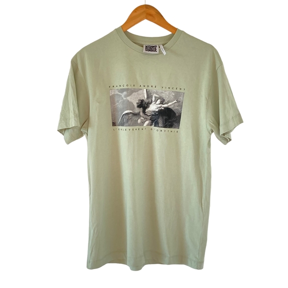 Reclaimed Vintage Other - Preloved Reclaimed Vintage Men's Mint Green T-Shirt with Artistic Print fits M